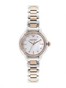 Emporio Armani Women Mother of Pearl Dial Analogue Watch AR11569I