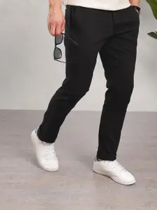 Nautica Men Slim Fit Self Design Textured Chino Trousers