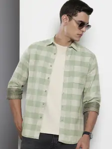The Indian Garage Co Pure Cotton Slim Fit Buffalo Checks Casual Shirt