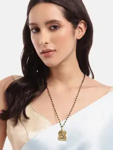 Digital Dress Room Gold-Plated Durga Mata Pendant Mangalsutra