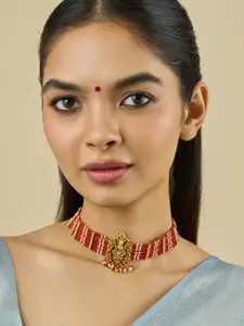 Kushal's Fashion Jewellery Gold-Plated Antique Necklace