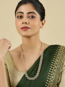 Kushal's Fashion Jewellery Gold-Plated CZ Studded Necklace