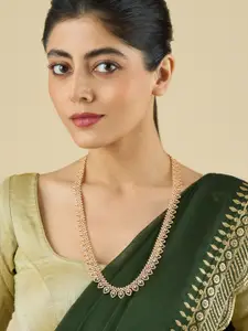 Kushal's Fashion Jewellery Gold-Plated CZ Studded Necklace