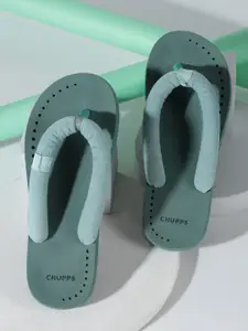 CHUPPS Women Sea Green Plush Doctor Ultra soft Ortho Slipper Flipflop