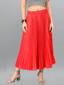ZWERLON Pleated Midi Skirt
