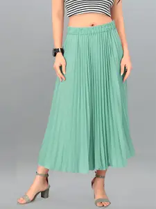 ZWERLON Pleated Midi Skirt