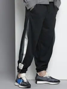 The Indian Garage Co Men Baggy Relaxed Fit Textured Joggers