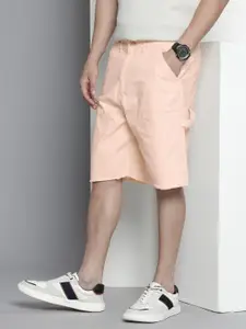 The Indian Garage Co. Men Relaxed Fit Pure Cotton Cargo Shorts