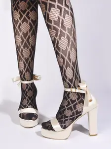 TRYME Suede Party Block Sandals