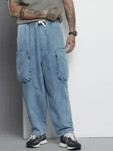The Indian Garage Co Men Cargo Harem Heavy Fade Jeans