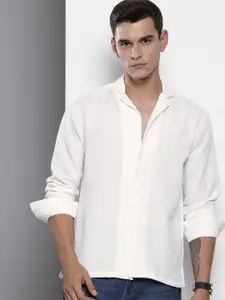 The Indian Garage Co Self Design Opaque Relaxed Fit Casual Shirt