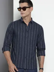 The Indian Garage Co Slim Fit Vertical Stripes Casual Shirt