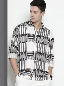 The Indian Garage Co Geometric Printed Drop-Shoulder Sleeves Relaxed Fit Casual Shirt