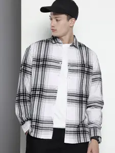 The Indian Garage Co Pure Cotton Tartan Checks Corduroy Casual Shirt