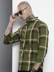 The Indian Garage Co Pure Cotton Slim Fit Checked Casual Shirt