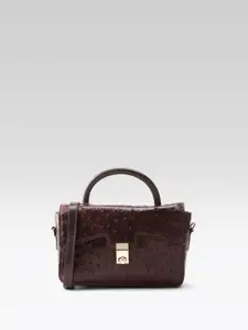 Hidesign IMPERIAL 01 Animal Textured Leather Structured Satchel