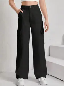 Metronaut Women Cargo Black Jeans