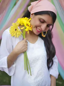 Kalini Women Rayon Embroidered Holi Special Straight Short Kurti