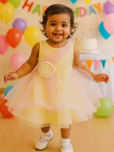 MeeMee Net Fit & Flare Dress