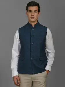 Louis Philippe Printed Woven Nehru Jackets