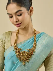 Kushal's Fashion Jewellery Copper Gold-Plated Antique Necklace