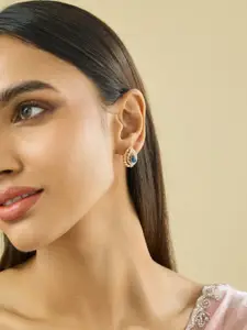 Kushal's Fashion Jewellery Rose Gold-Plated Zircon Stone-Embellished Bridal Finger Ring