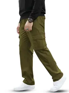 BAESD Men Relaxed High-Rise Cargos Trousers