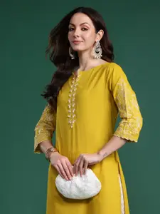 Indo Era  Floral Embroidered Kurta