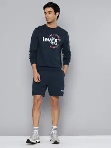 Levis Pure Cotton Brand Logo Printed Sweatshirt With Shorts