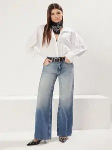 Trendyol Women Slash Knee Heavy Fade Jeans