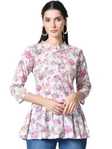 LIBOZA Floral Printed Pure Cotton Kurti