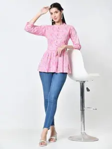 LIBOZA Floral Printed Pure Cotton Kurti