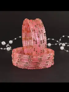 LAVAZZA Set Of 12 Crystal-Studded Glass Bangles