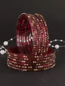 LAVAZZA Set Of 12 Crystals-Studded Glass Bangles