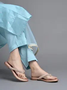 Shoetopia Women Embellished Party One Toe Flats