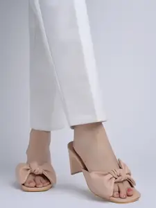 Shoetopia Block Sandals with Bows