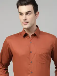 Hancock Men Slim Fit Opaque Stretchable Formal Shirt