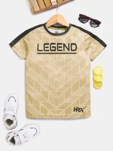 HRX by Hrithik Roshan Boys Typography Printed Rapid Dry T-shirt