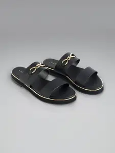 Lino Perros Women Open Toe Flats with Buckles