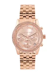 Michael Kors Women Ritz Embellished Dial Chronograph Analogue Watch MK7531I