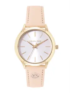 Michael Kors Women Slim Runway Leather Analogue Watch MK7533I