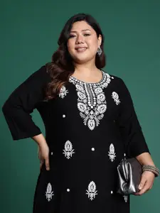 Indo Era Plus Size Ethnic Motifs Embroidered Sequinned Kurta