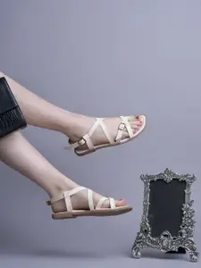 DressBerry Women Open Toe Flats