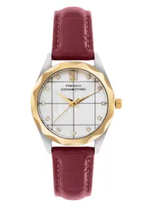 French Connection Women Dial & Leather Straps Analogue Watch FCB11RL