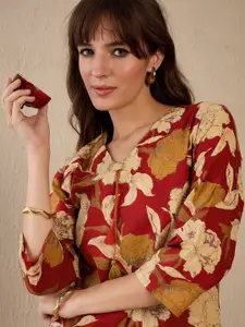 Indo Era Women Floral Printed Kurta