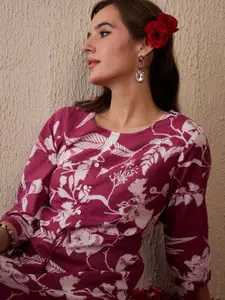 Indo Era Women Floral Printed Floral Kurta