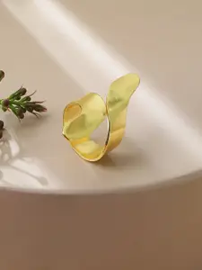 Niska Gold-Plated Sculptural Statement Finger Ring
