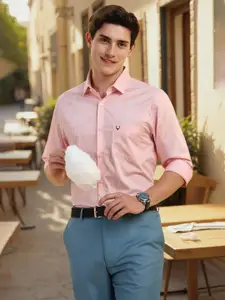 Allen Solly Men Slim Fit Opaque Printed Formal Shirt