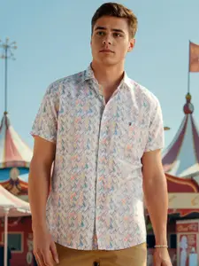 Louis Philippe Sport Men Slim Fit Floral Opaque Printed Casual Shirt