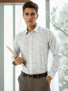 Louis Philippe Men Slim Fit Opaque Printed Formal Shirt